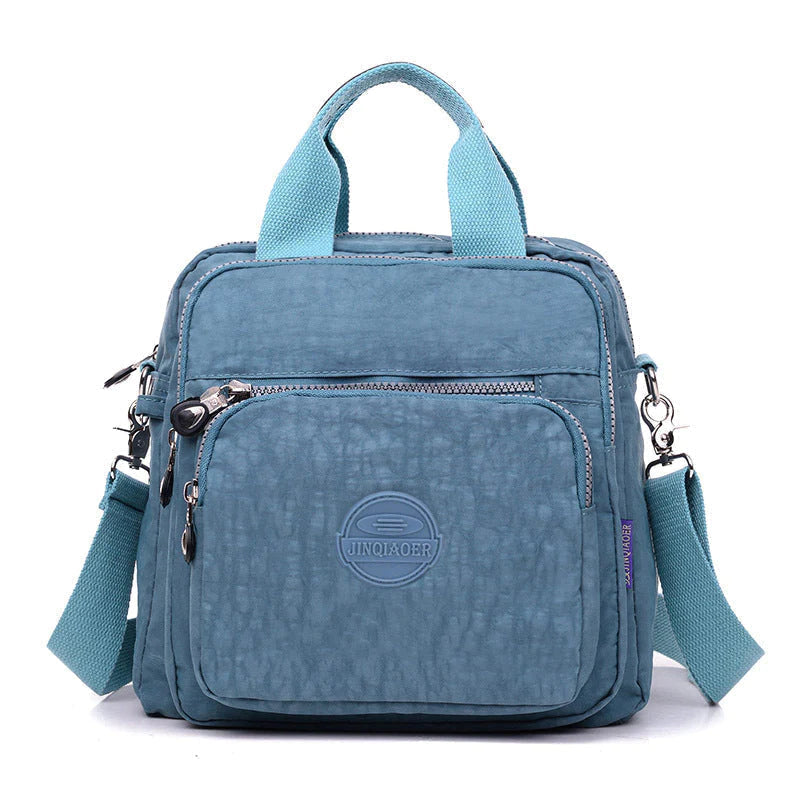 Sac à bandoulière décontracté en nylon, zippé