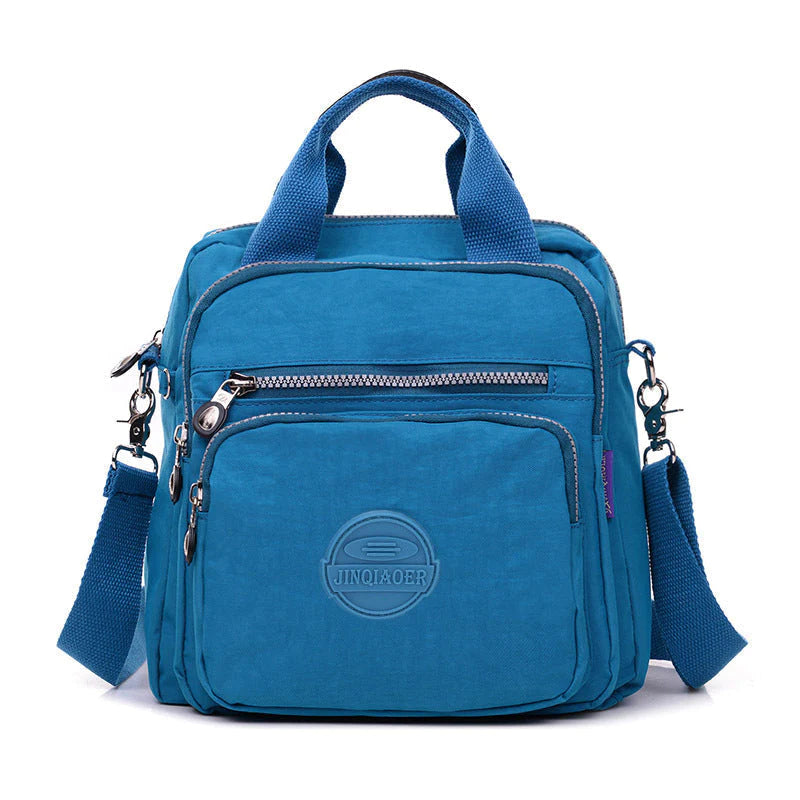 Sac à bandoulière décontracté en nylon, zippé