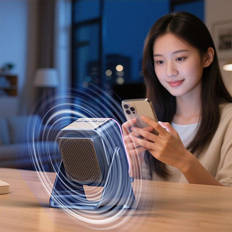 Support téléphone avec enceinte à induction 5 en 1