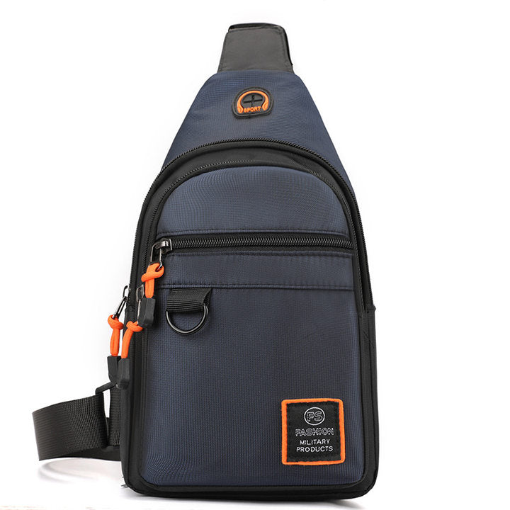 Water-Repellent Oxford Multi-Pocket Sling Bag