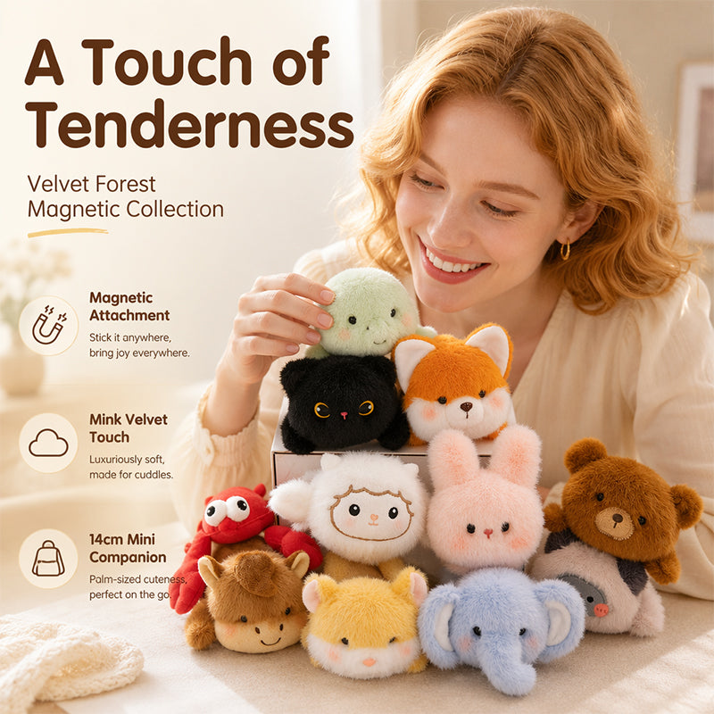 Peluche aimantée pour réfrigérateur, 14 cm