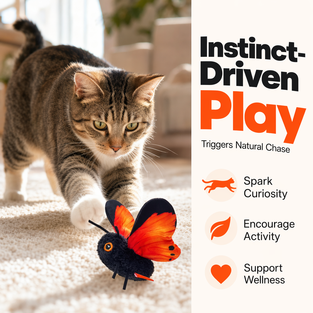 Motion-Activated Flapping Butterfly Cat Toy