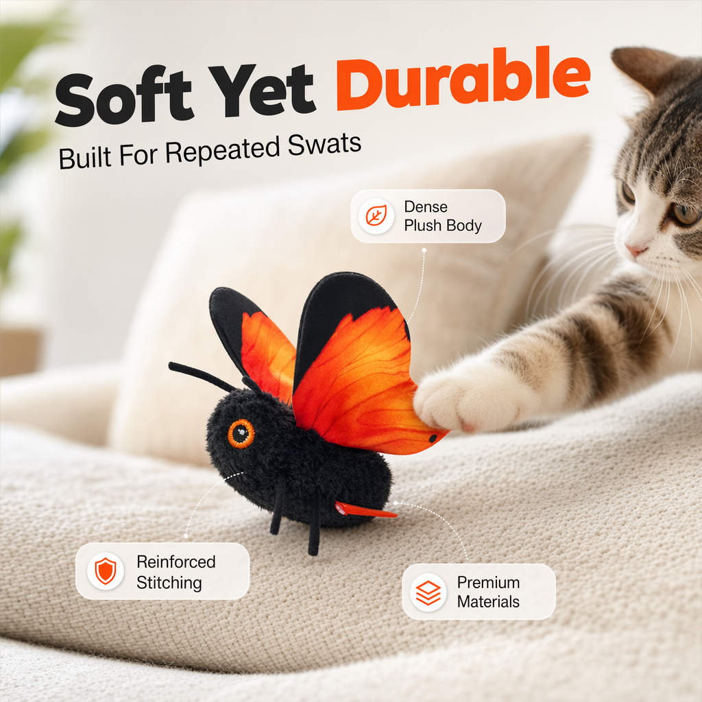 Motion-Activated Flapping Butterfly Cat Toy