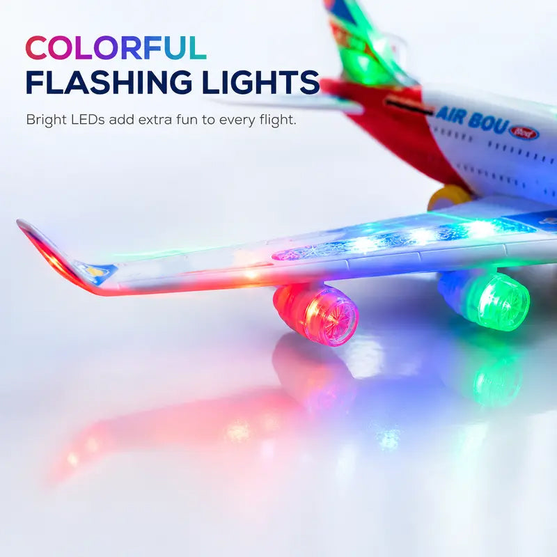 Electric Toy Aeroplane with Lights and Sounds, 3+