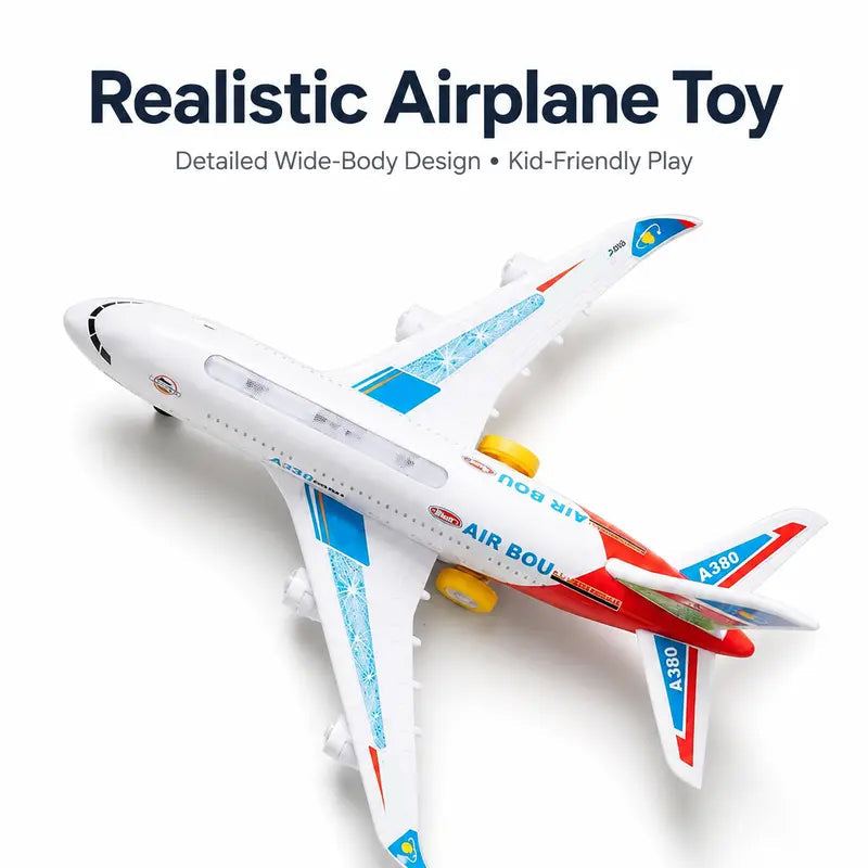 Electric Toy Aeroplane with Lights and Sounds, 3+