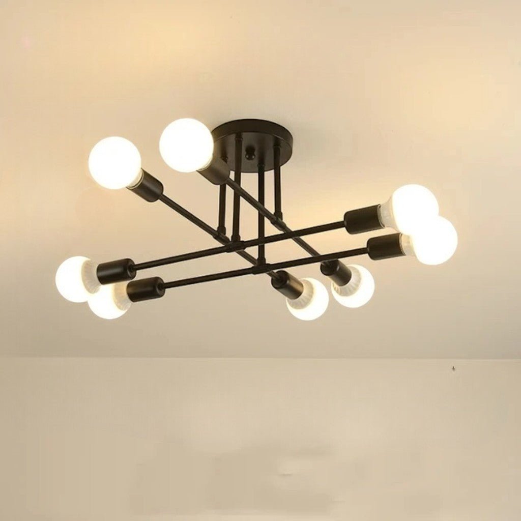 Sputnik Mid-Century Iron Ceiling Light, E27 Sockets