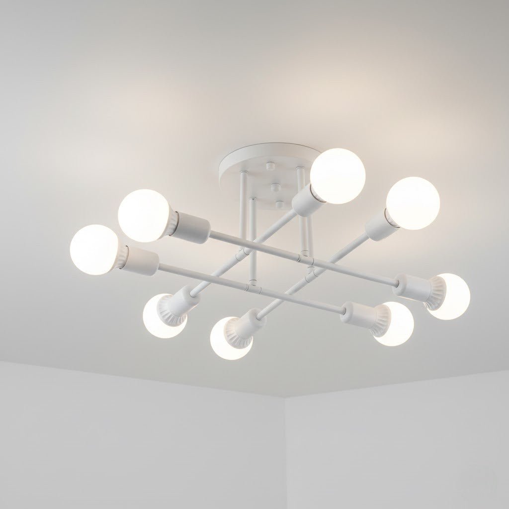 Sputnik Mid-Century Iron Ceiling Light, E27 Sockets