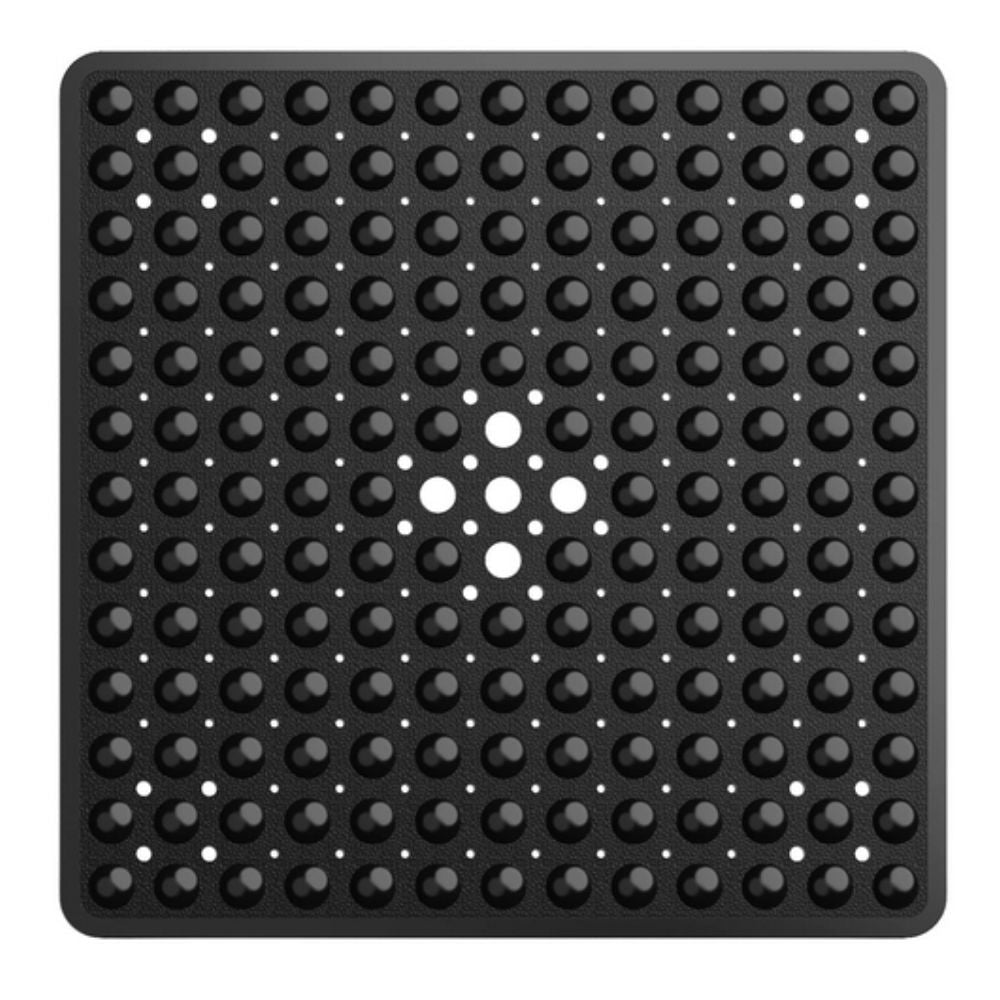 Tapis de douche antidérapant en PVC à ventouses, 53 cm