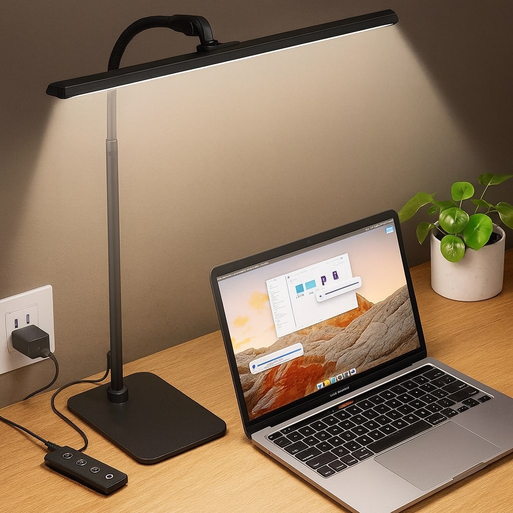 Dimmable LED Desk Lamp with Flexible Neck