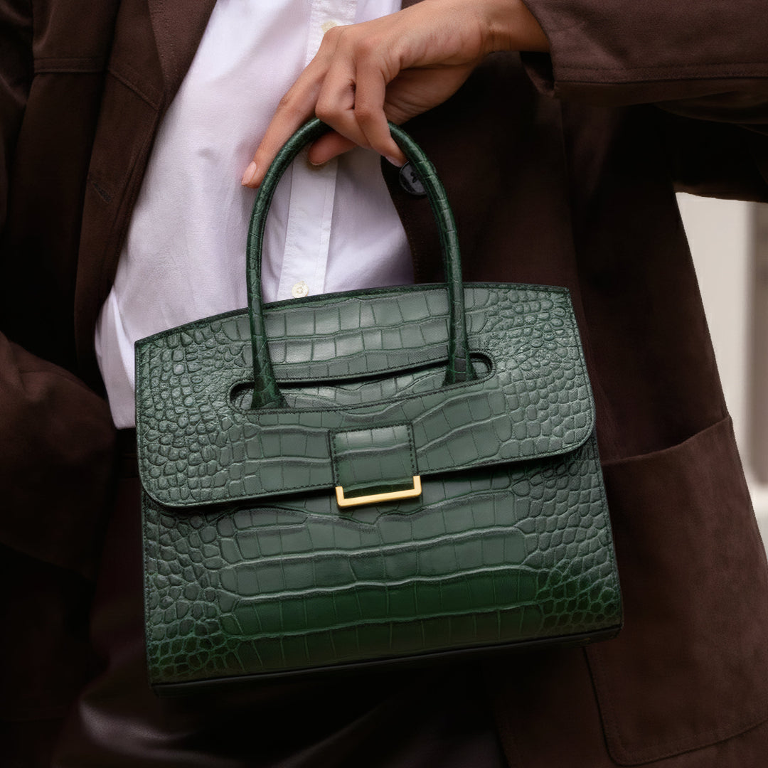 Structured Handbag with Flap and Top Handle, 6 Colours