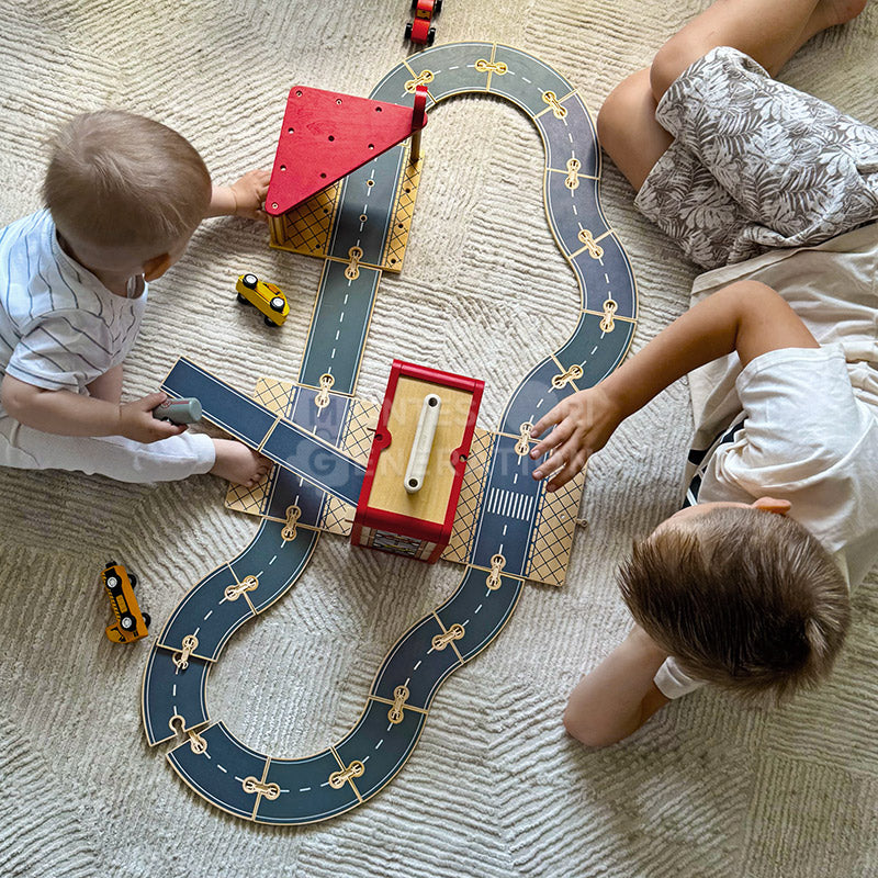 Wooden Track Building Kit: Station, Garage or Airport