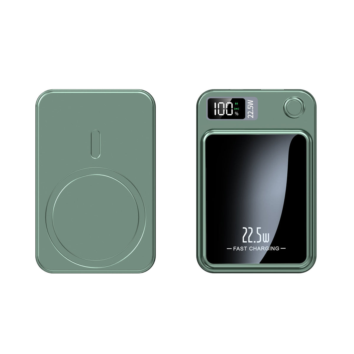Slim 10000 mAh Power Bank with Wireless Charging