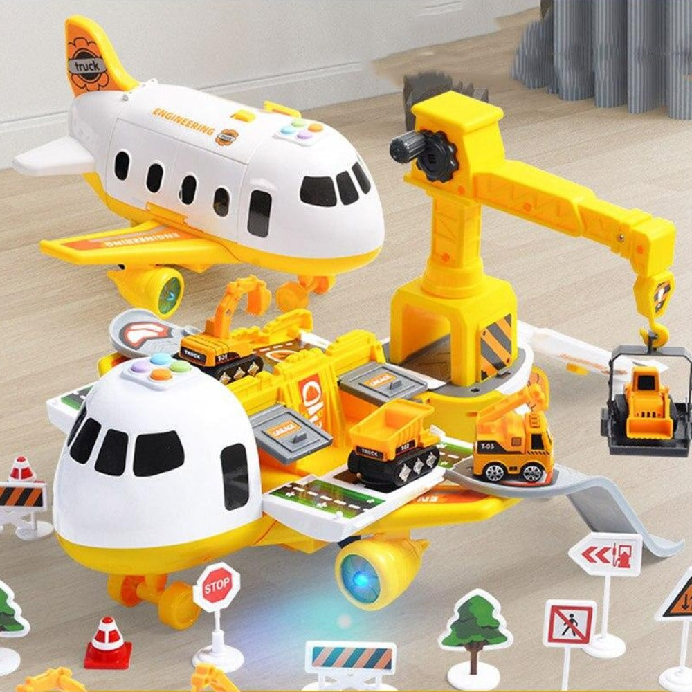 Kids' Airplane Playset, 20 Pieces with Vehicles