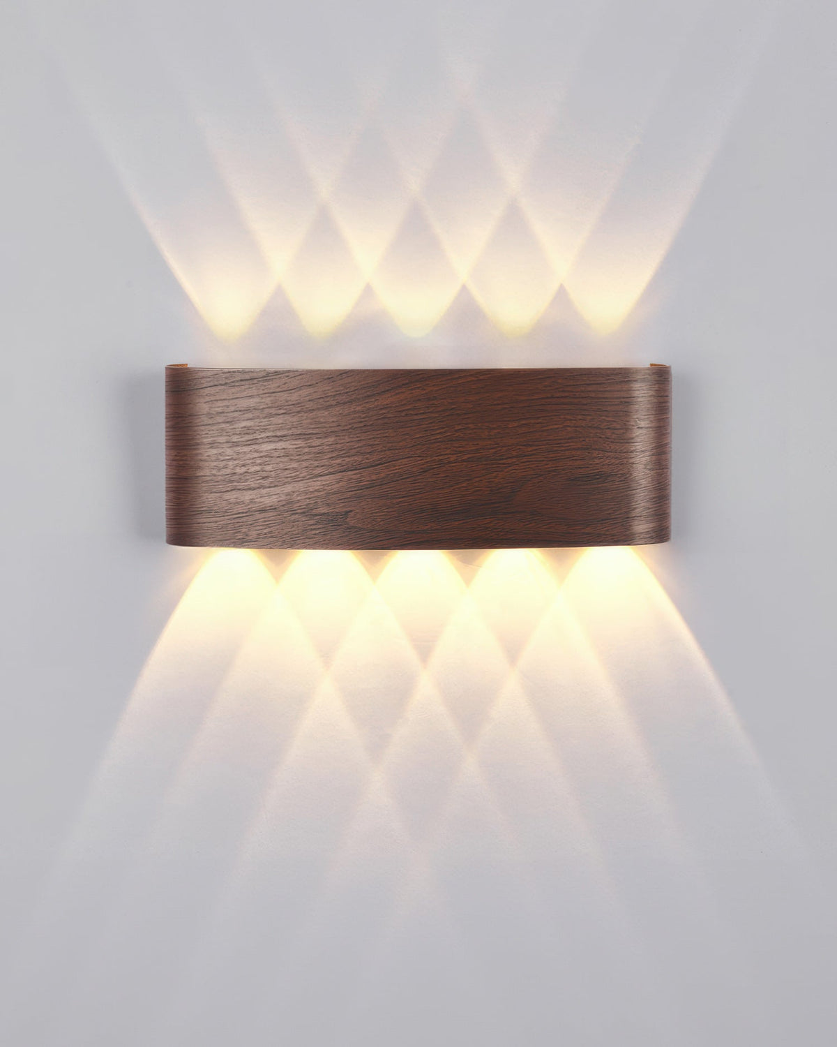 Wood-Effect Aluminium LED Wall Light, IP65