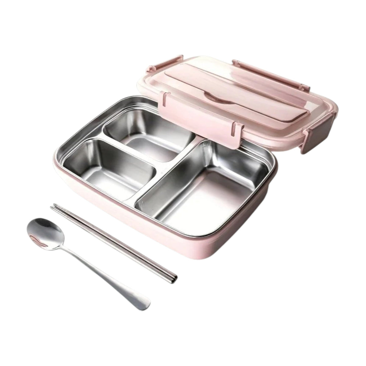 Boîte Repas en Inox à Compartiments Anti-Fuite