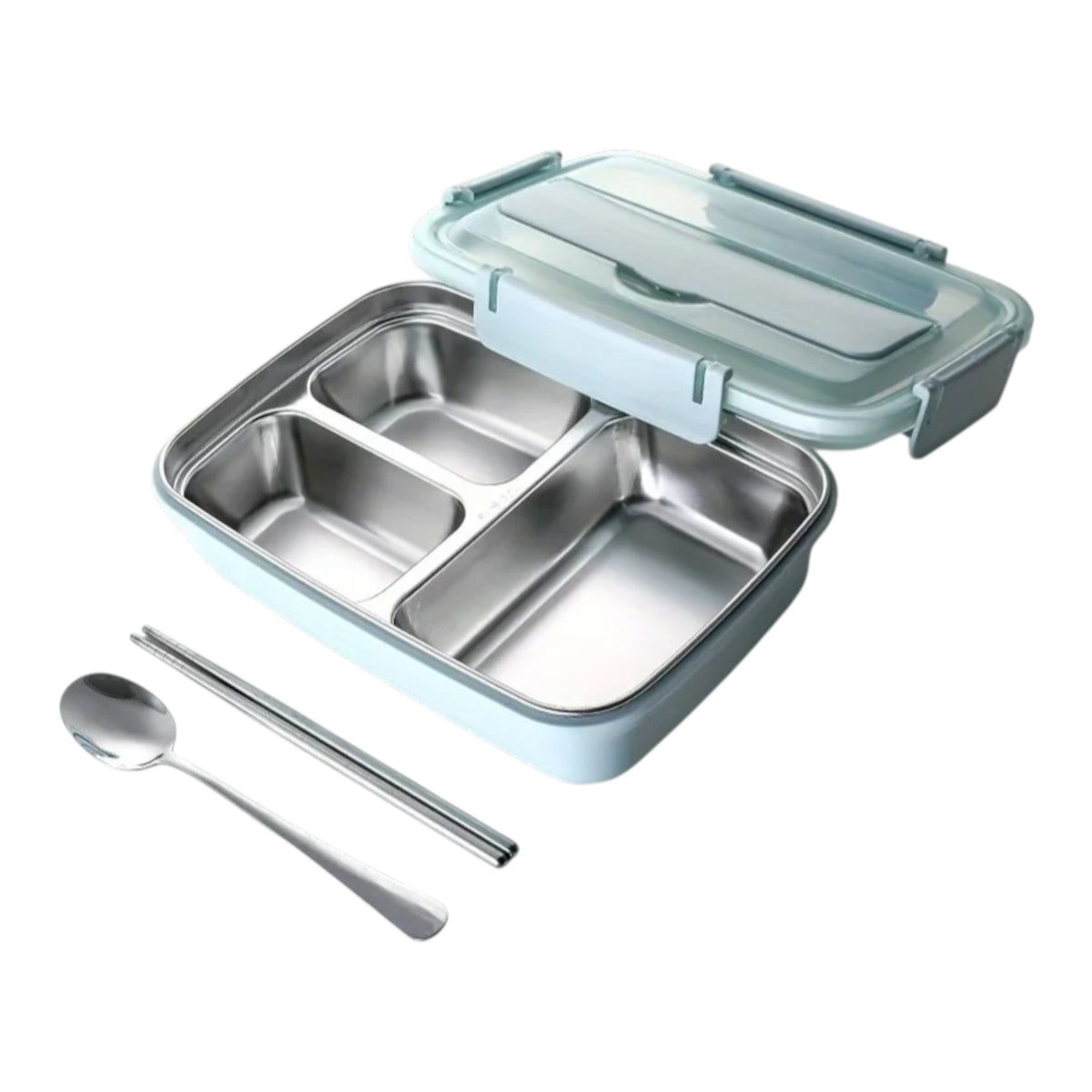 Boîte Repas en Inox à Compartiments Anti-Fuite