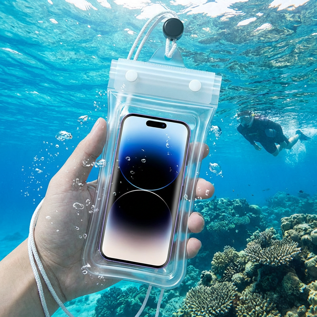 Clear Waterproof Phone Pouch with Shoulder Strap