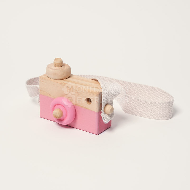 Wooden Toy Camera for Children, Ages 3+