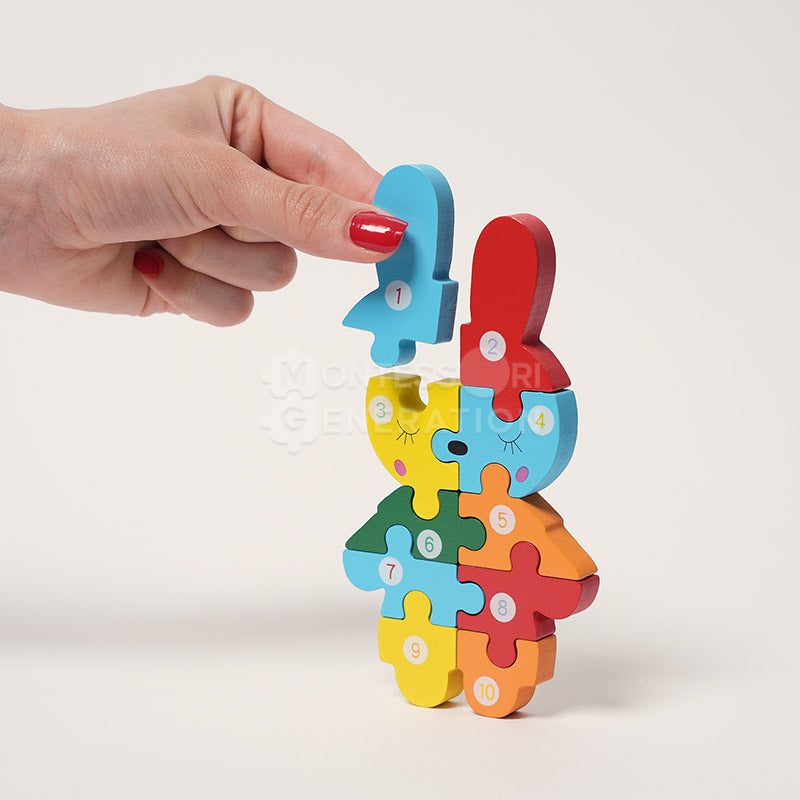 Children's Wooden Puzzles, Set of 4, Ages 3+