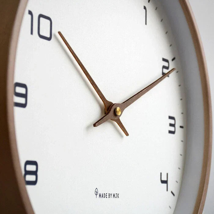 Horloge murale en bois massif, 25 ou 30 cm
