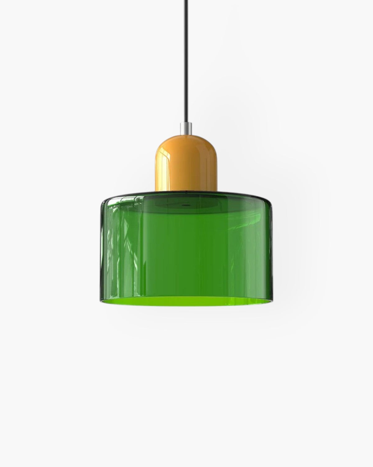 Petite suspension en verre coloré, 15 cm