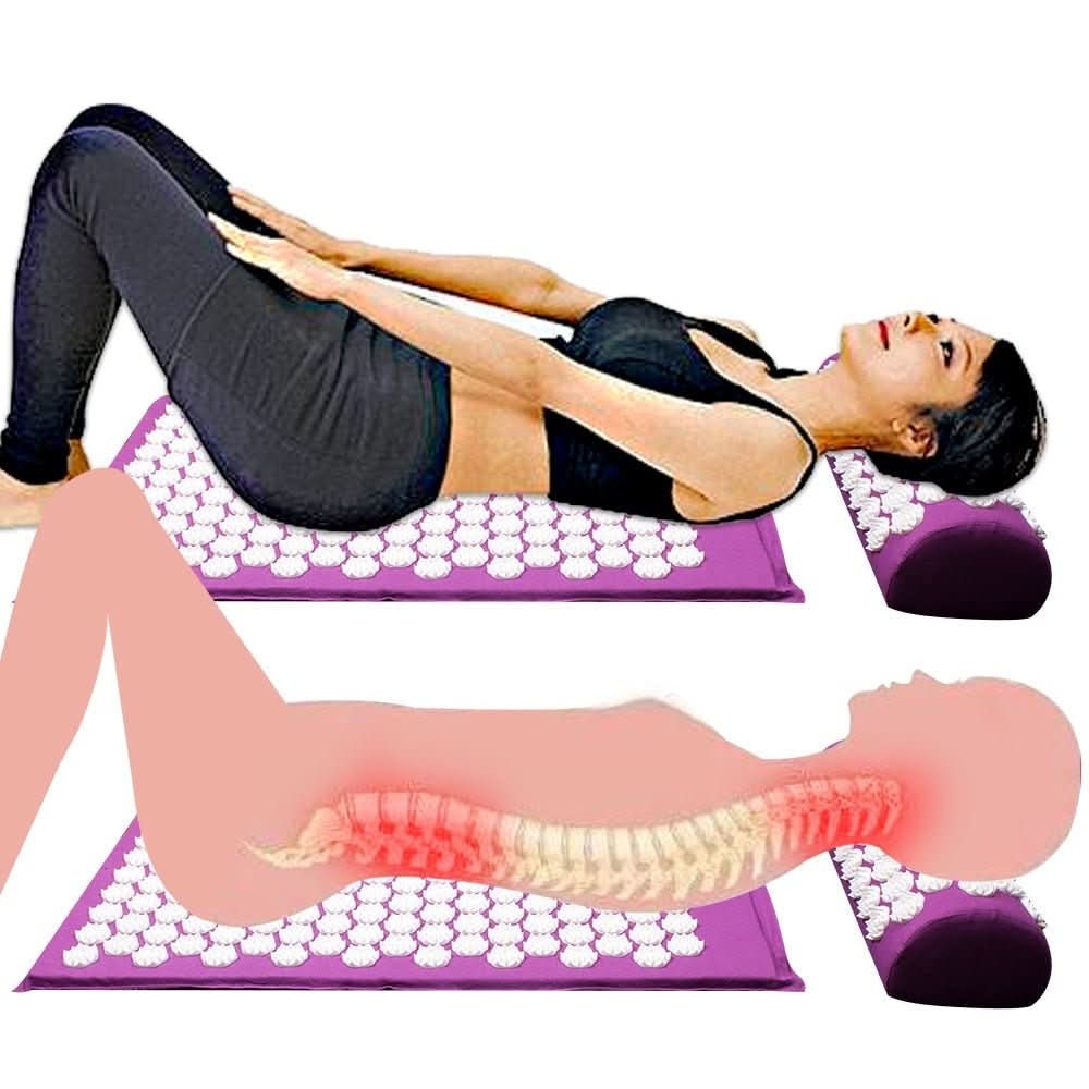 Relaxpress - Acupressure yoga mat & cushion set for natural pain relief & relaxation