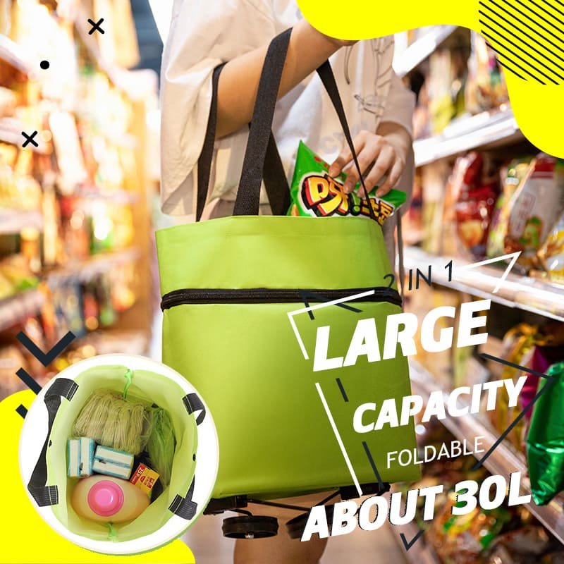 CarryFlex - Sac de Courses Trolley 2 en 1
