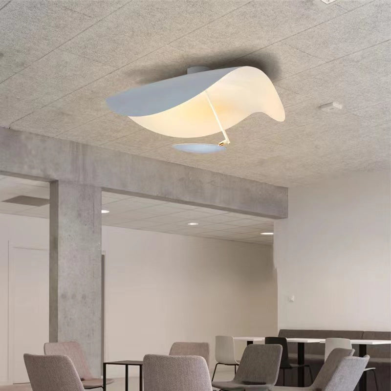Luminaire feuille torsadée en métal, 1 ou 2 lumières