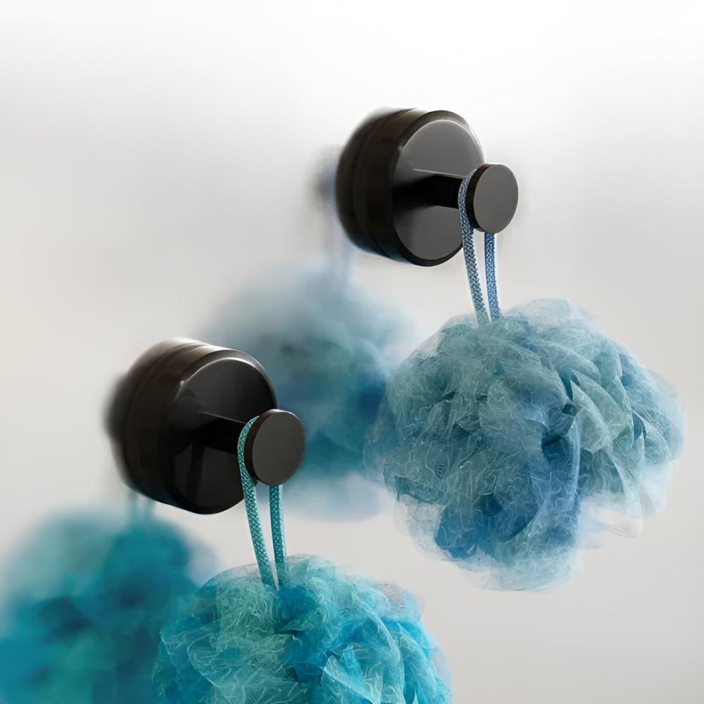 Crochets Muraux à Ventouse en Acier Inoxydable – Black