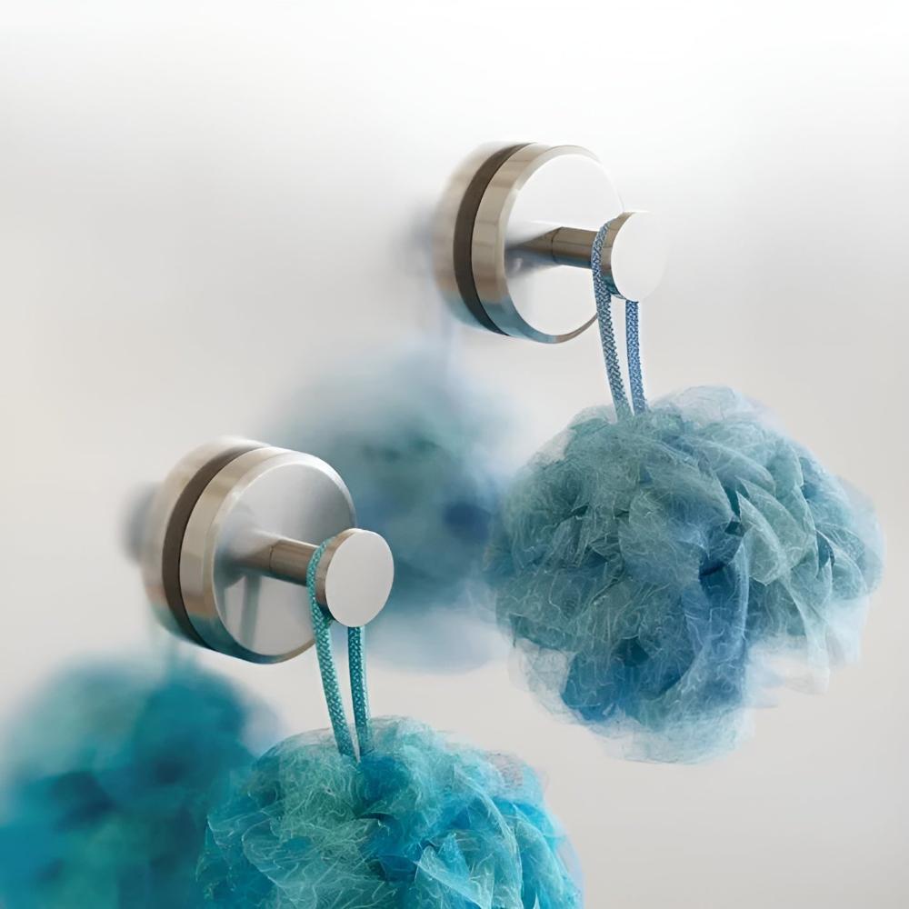 Crochets Muraux à Ventouse en Acier Inoxydable – Silver