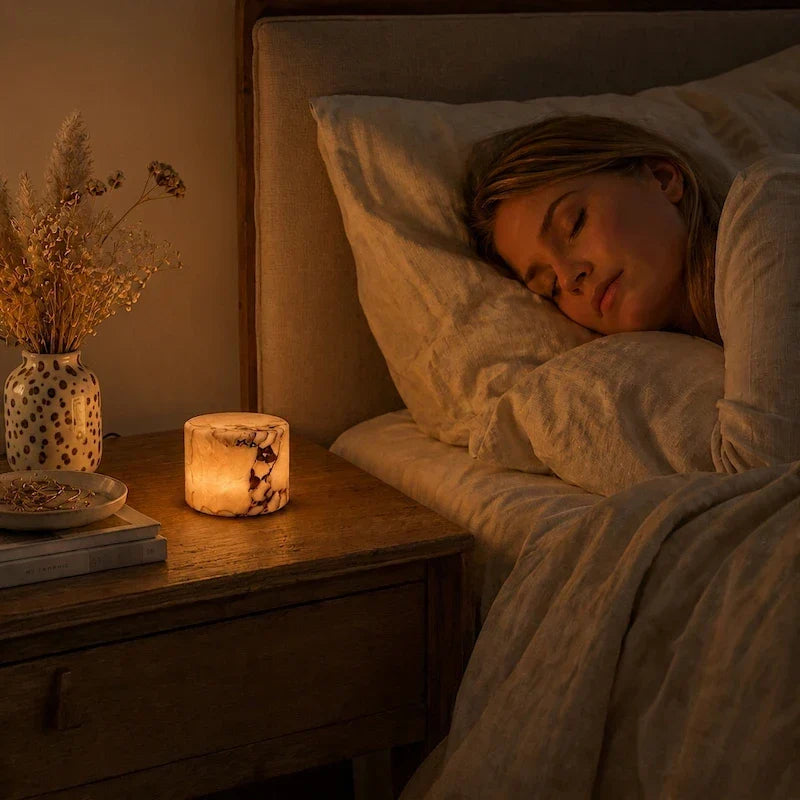 Lampe d'Ambiance en Marbre Véritable Sans Fil