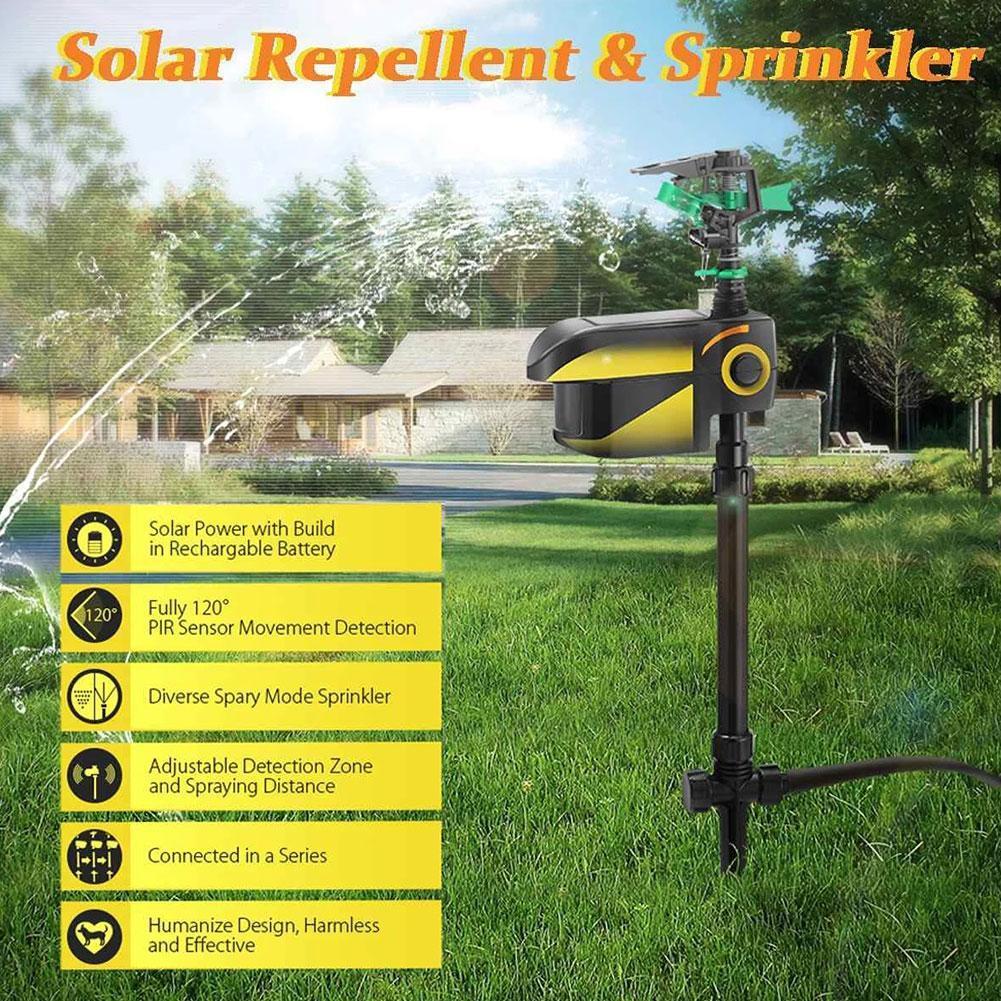 Solar Motion-Detecting Deer-Repellent Sprinkler