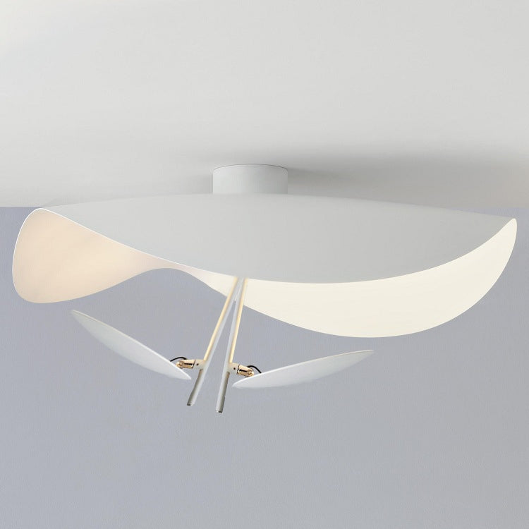 Luminaire feuille torsadée en métal, 1 ou 2 lumières