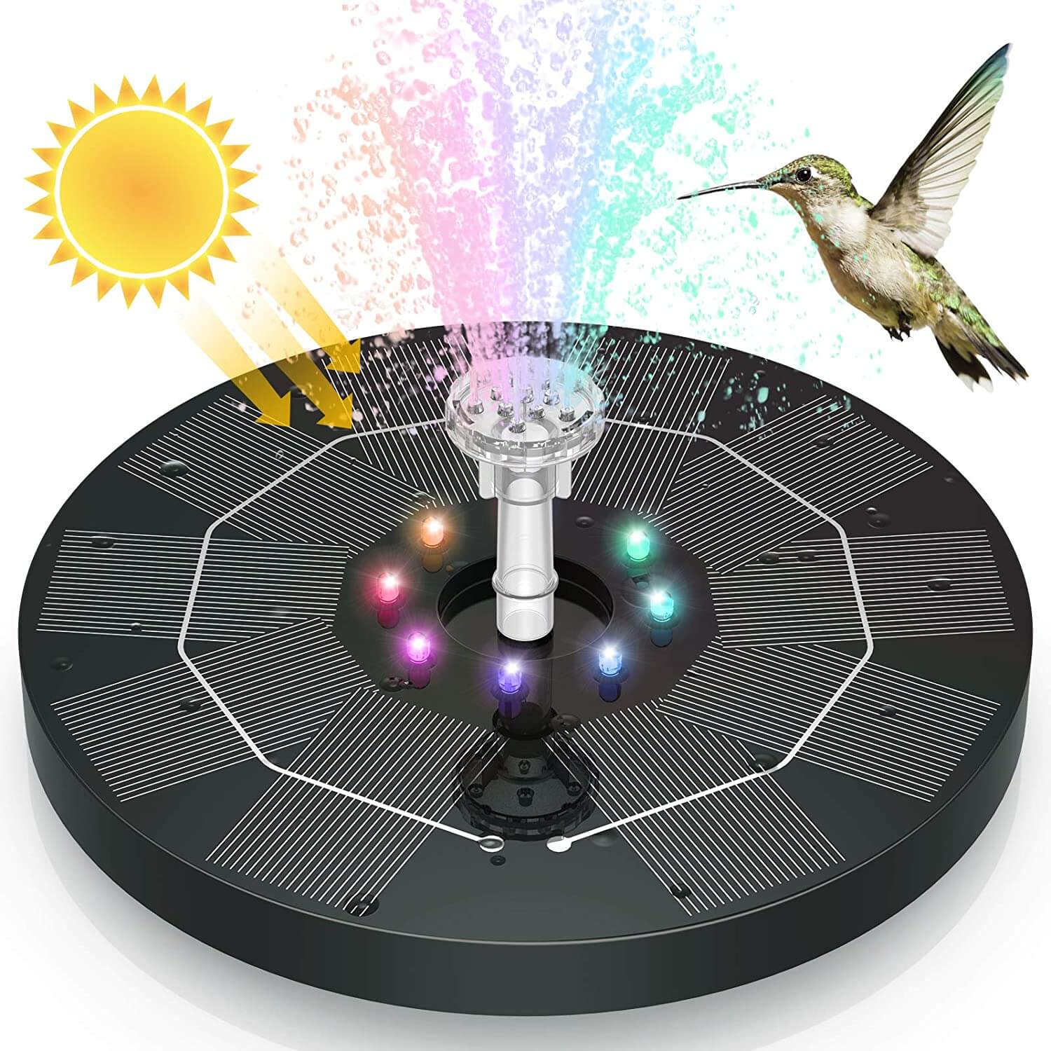 Fontaine Solaire à Énergie LED