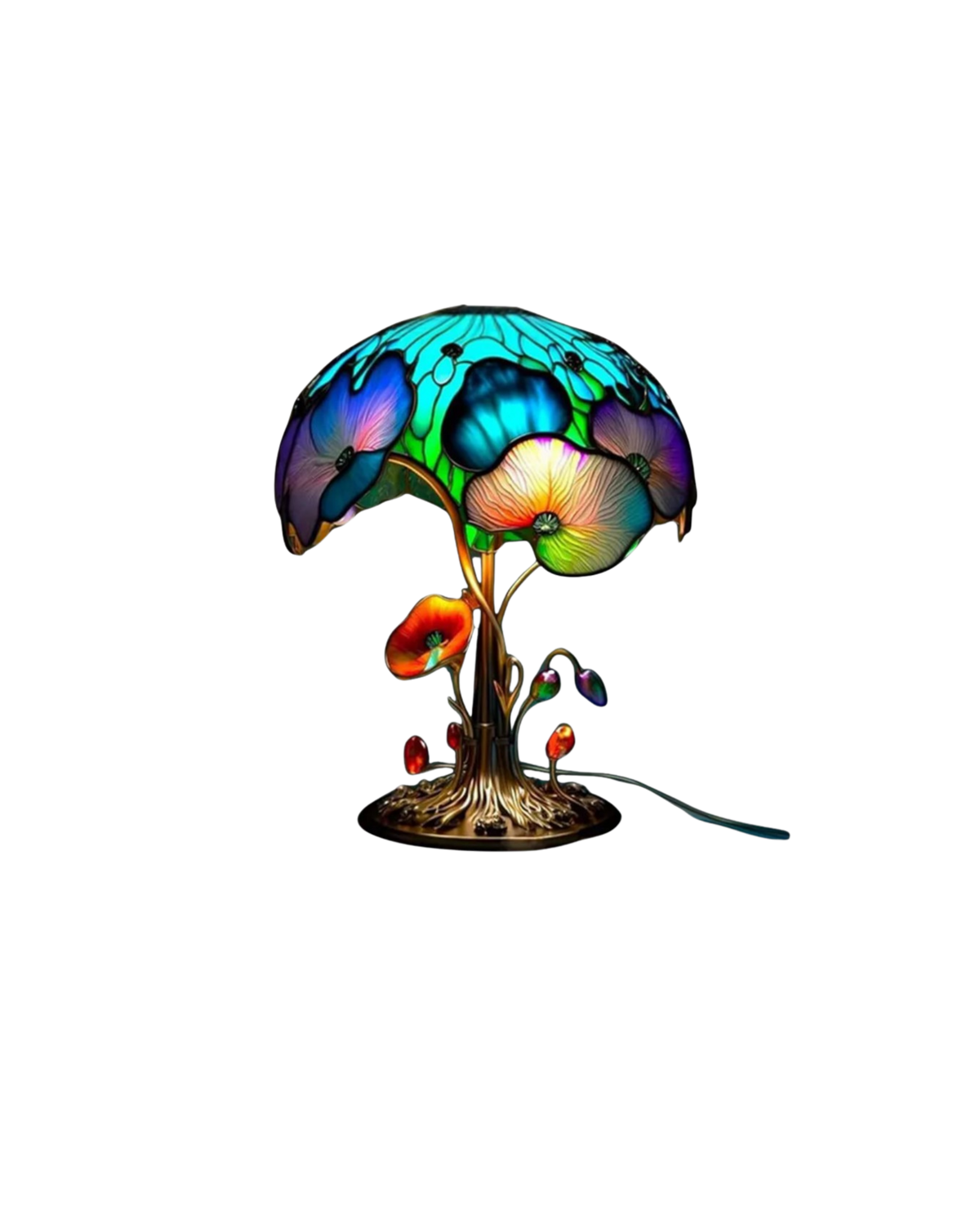 Lampe champignon en résine faite main