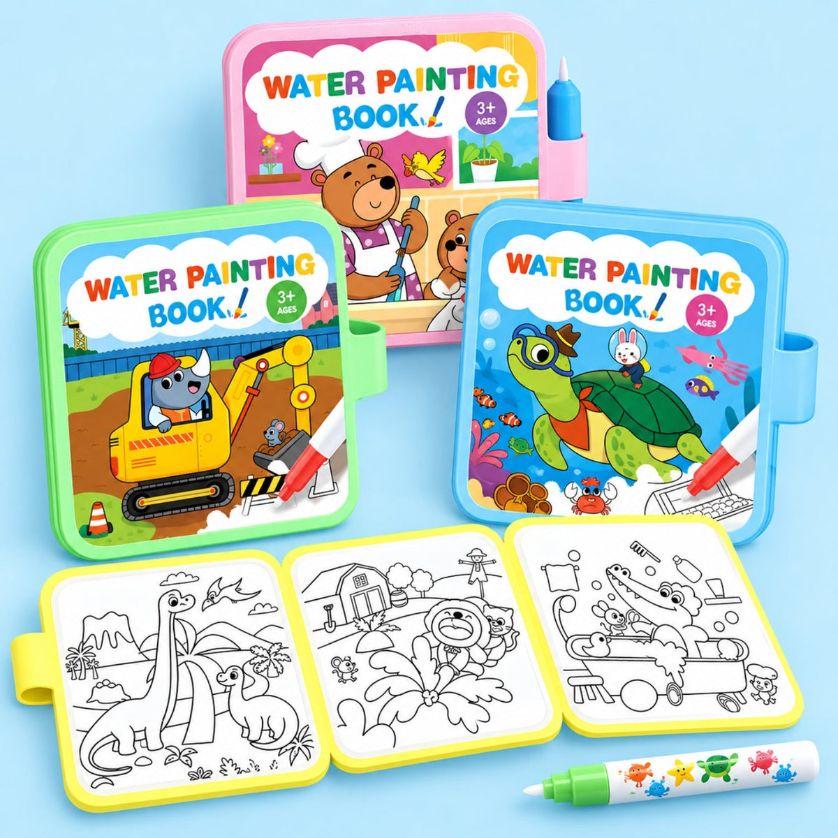 Livre de coloriage magique à l'eau, réutilisable