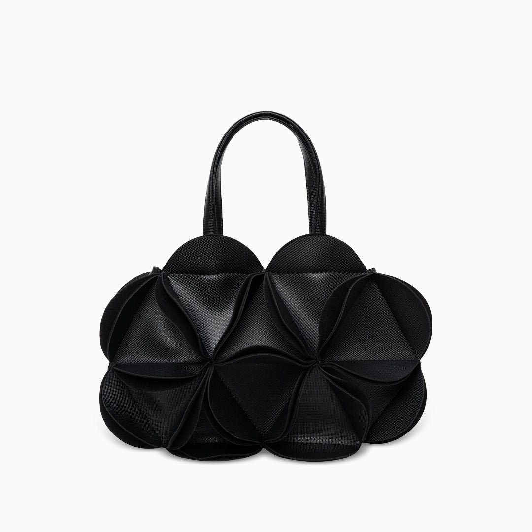 Sac à main à fleur en relief, similicuir