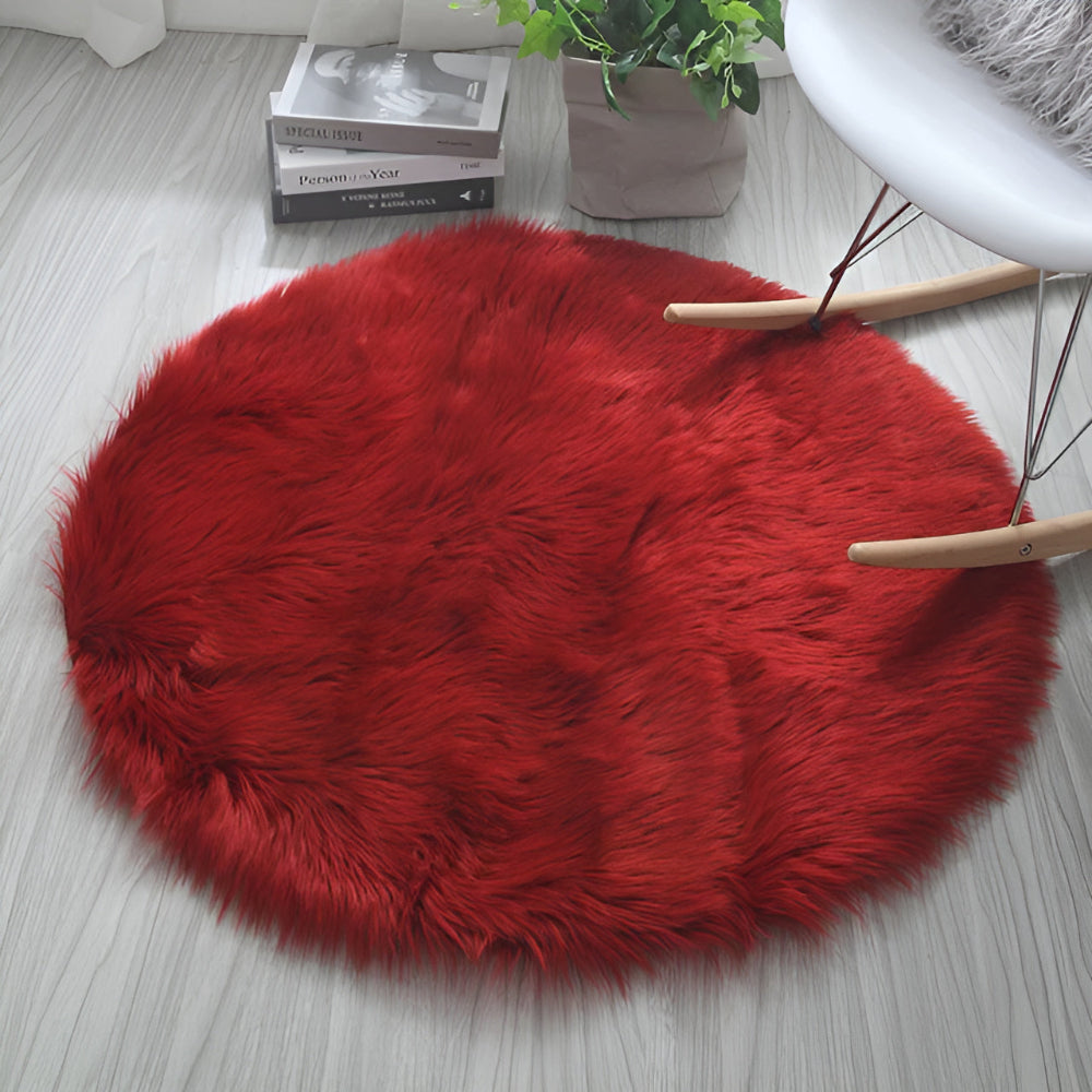 Tapis Rond Moelleux à Envers Antidérapant – Ruby