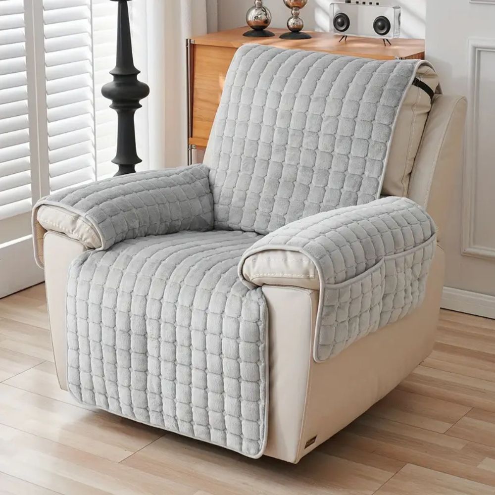SnugGrid - Housse de Fauteuil Relax Matelassée – Charcoal Grey