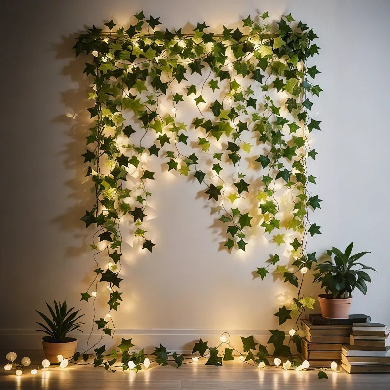 Guirlande lumineuse feuillage, piles ou solaire