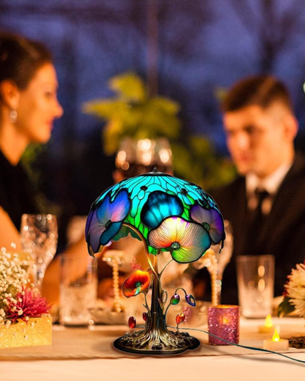 Lampe champignon en résine faite main