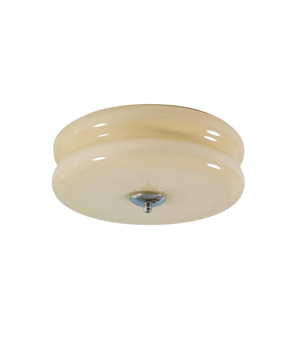 Plafonnier LED Art déco en verre, 3 teintes