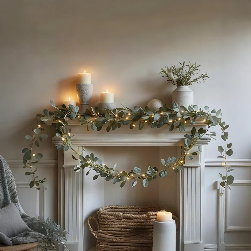 Guirlande lumineuse feuillage, piles ou solaire