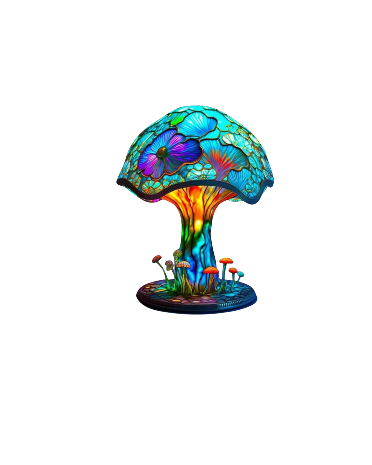 Lampe champignon en résine faite main