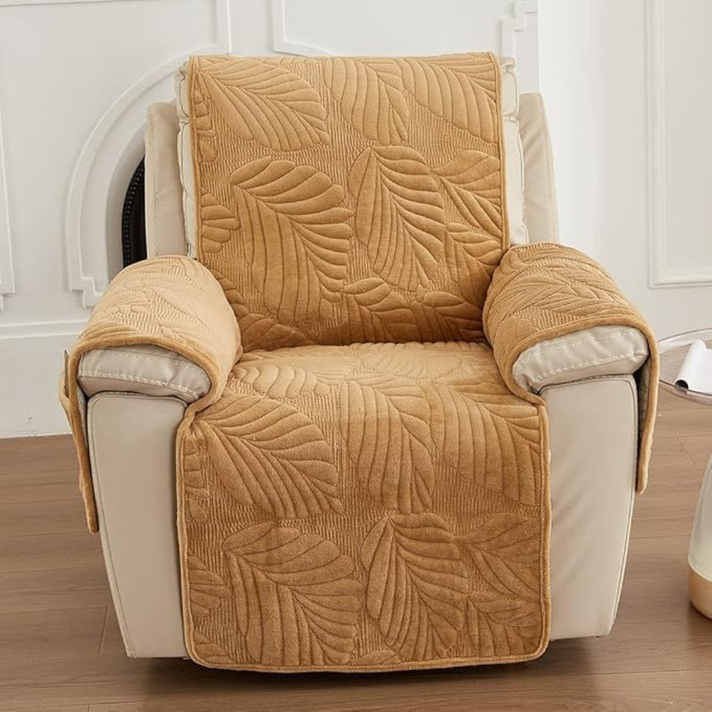 Housse de Fauteuil Relax Motif Feuilles – Khaki