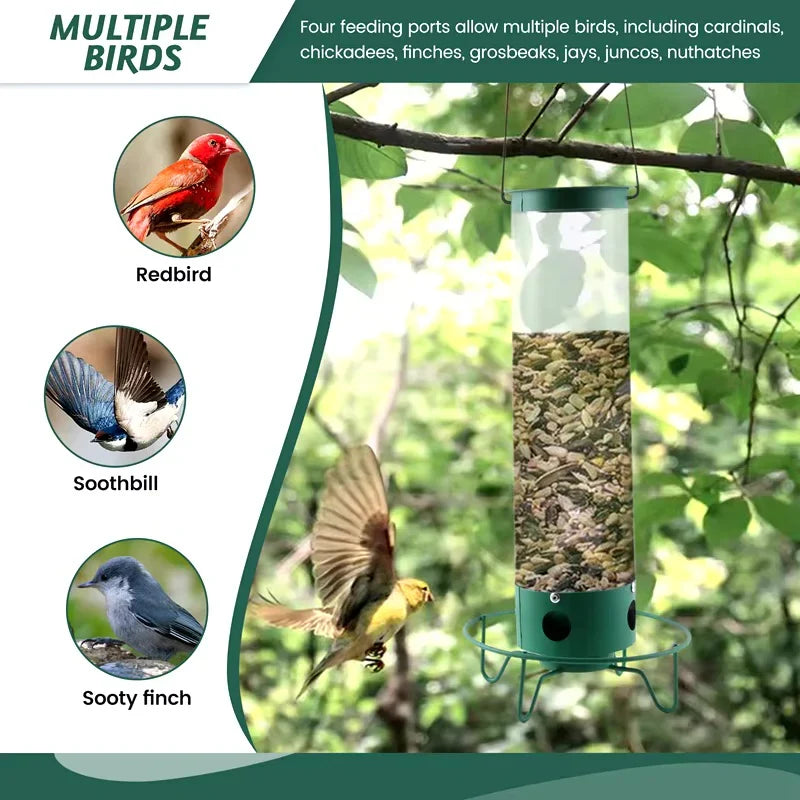 Mangeoire à oiseaux anti-écureuils en métal