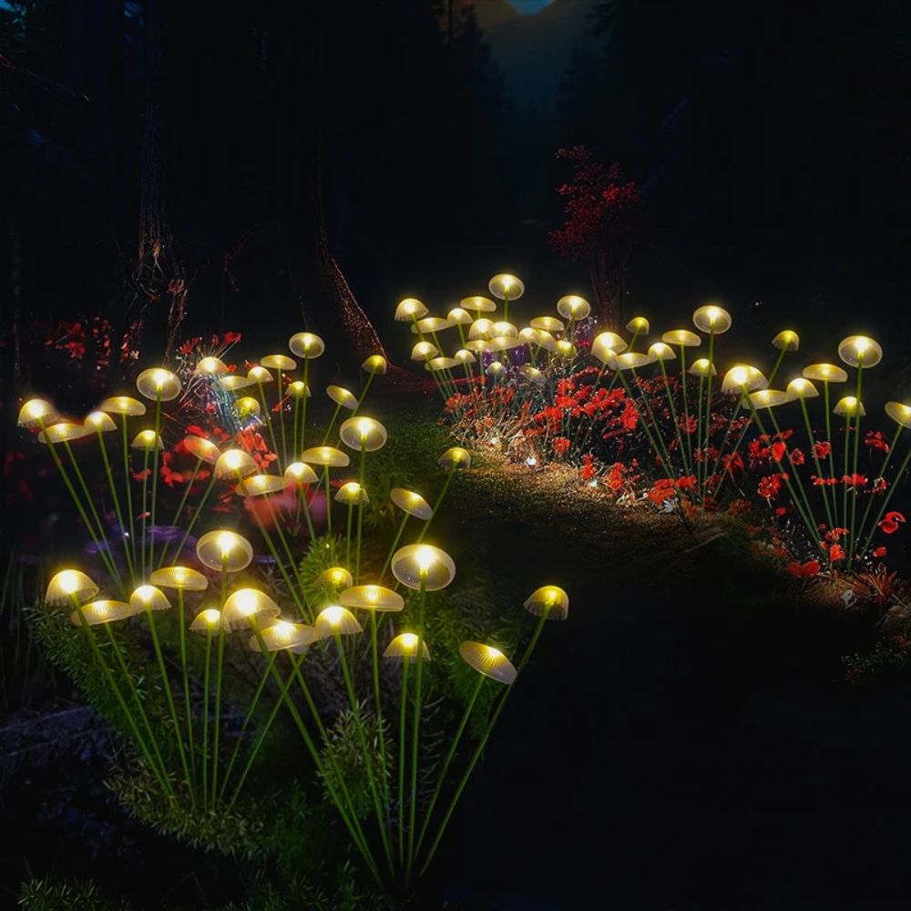 Lampes Champignons Solaires Oscillantes pour Jardin