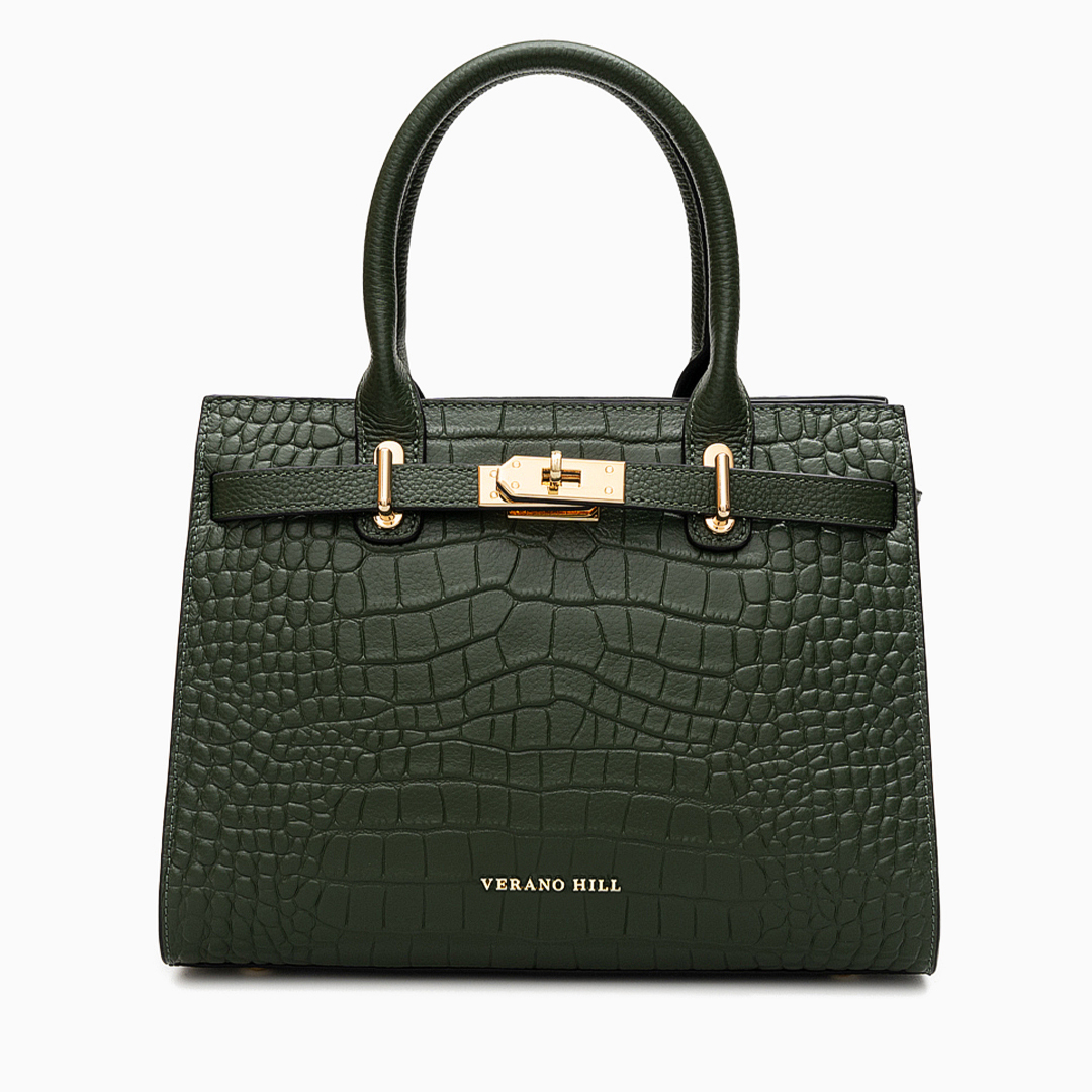 Sac à main en cuir texturé, bandoulière réglable