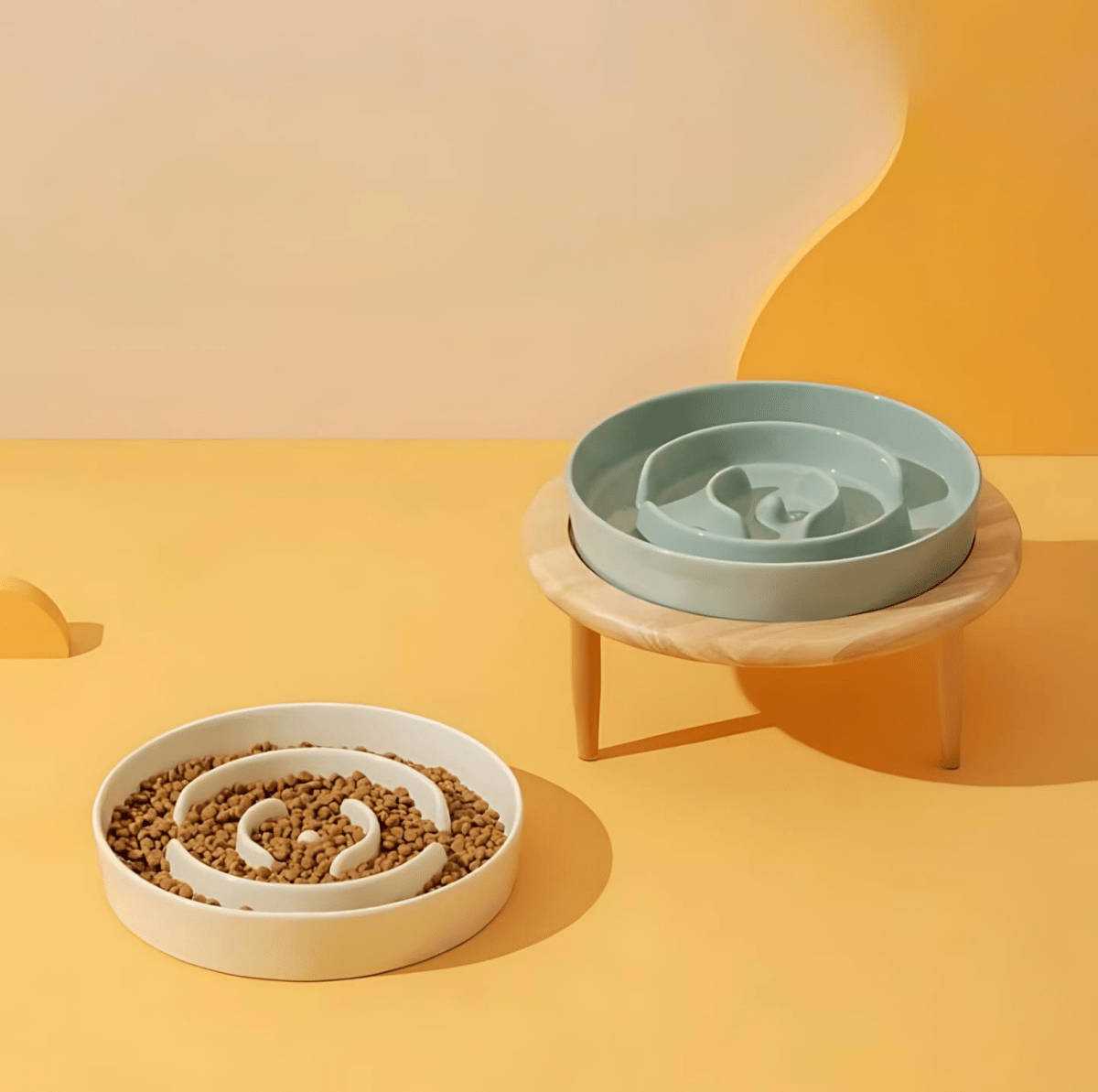 Ceramic Slow Feeder Bowl for Dogs and Cats