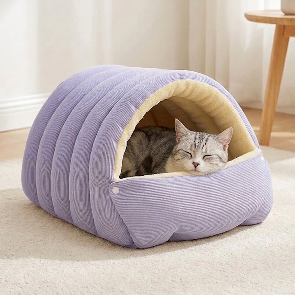 2-in-1 Dome Bed for Cats and Small Dogs